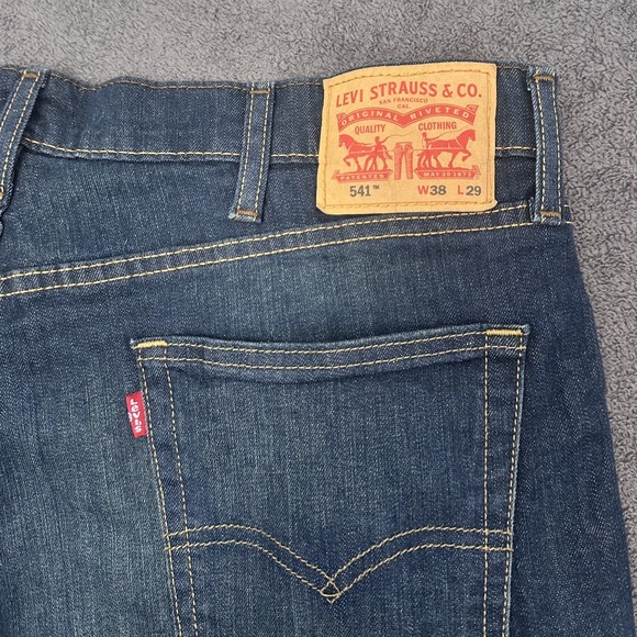 Levi's 541 mens jeans denim wash  green size 38x29 straight leg workwear western - Picture 11 of 11